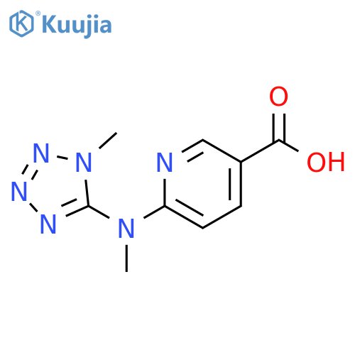 6-[methyl(1-methyl-1H-1,2,3,4-tetrazol-5-yl)amino]pyridine-3-carboxylic acid structure