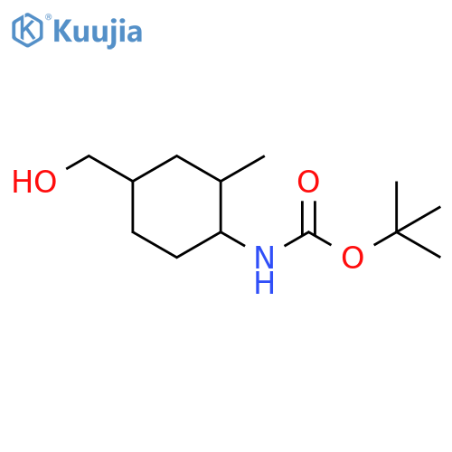 tert-butyl N-[4-(hydroxymethyl)-2-methyl-cyclohexyl]carbamate structure