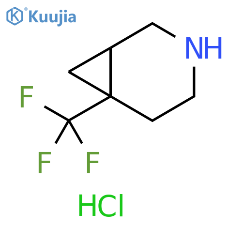6-(trifluoromethyl)-3-azabicyclo[4.1.0]heptane;hydrochloride structure