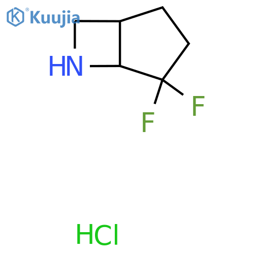 4,4-difluoro-6-azabicyclo[3.2.0]heptane;hydrochloride structure