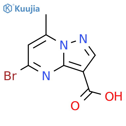 5-bromo-7-methyl-pyrazolo[1,5-a]pyrimidine-3-carboxylic acid structure