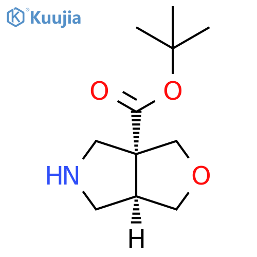 rac-tert-butyl (3aR,6aR)-hexahydro-1H-furo3,4-cpyrrole-3a-carboxylate structure