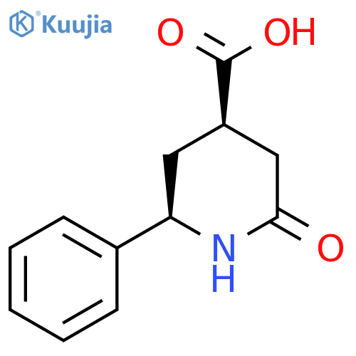 rac-(4R,6R)-2-oxo-6-phenylpiperidine-4-carboxylic acid structure