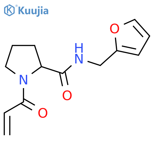 N-(furan-2-ylmethyl)-1-(prop-2-enoyl)pyrrolidine-2-carboxamide structure