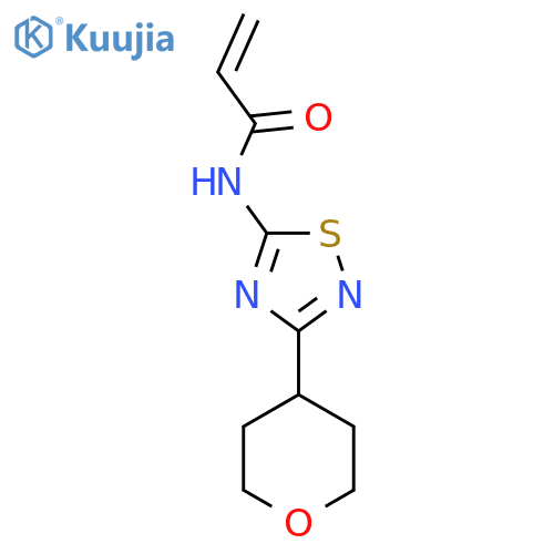 N-3-(oxan-4-yl)-1,2,4-thiadiazol-5-ylprop-2-enamide structure