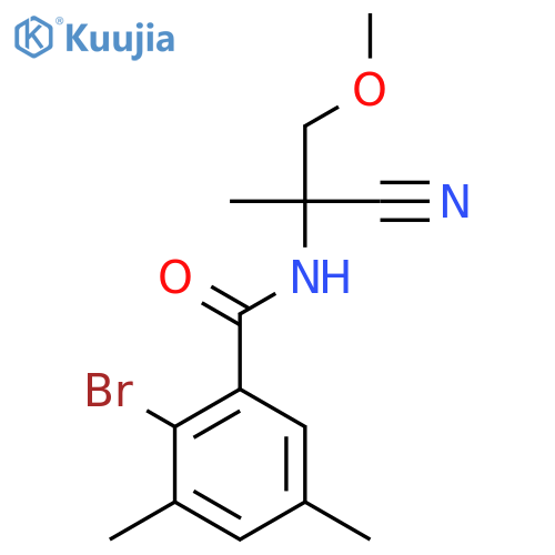 2-bromo-N-(1-cyano-2-methoxy-1-methylethyl)-3,5-dimethylbenzamide structure