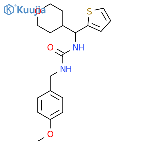 1-[(4-methoxyphenyl)methyl]-3-[(oxan-4-yl)(thiophen-2-yl)methyl]urea structure