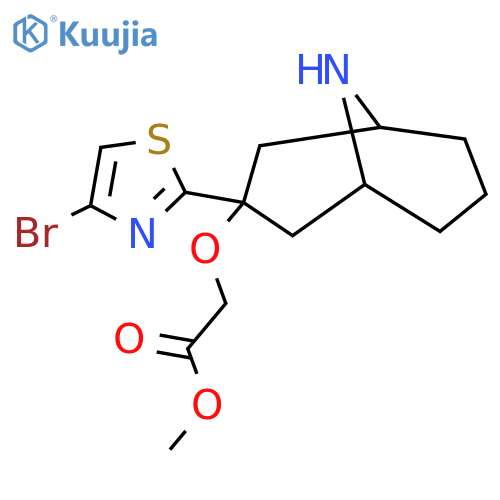 Methyl 2-{[3-(4-bromo-1,3-thiazol-2-yl)-9-azabicyclo[3.3.1]nonan-3-yl]oxy}acetate structure