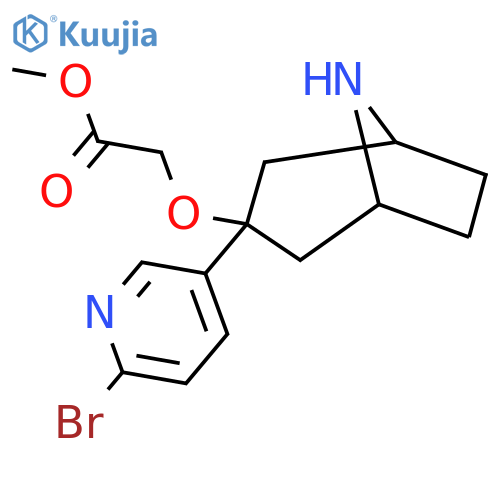 Methyl 2-{[3-(6-bromopyridin-3-yl)-8-azabicyclo[3.2.1]octan-3-yl]oxy}acetate structure