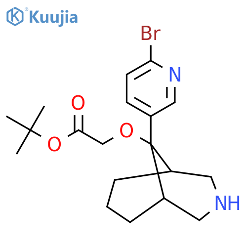 Tert-butyl 2-{[9-(6-bromopyridin-3-yl)-3-azabicyclo[3.3.1]nonan-9-yl]oxy}acetate structure