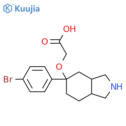 2-{[5-(4-bromophenyl)-octahydro-1H-isoindol-5-yl]oxy}acetic acid structure