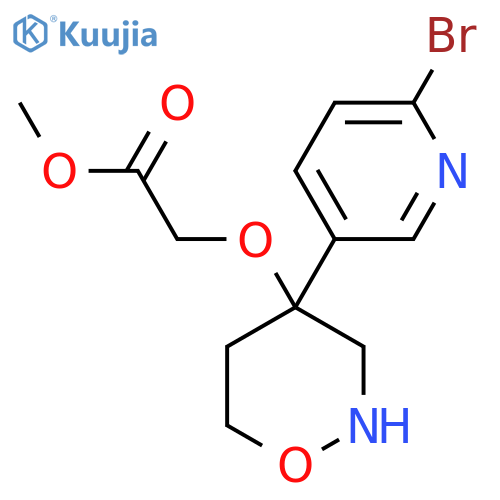 Methyl 2-{[4-(6-bromopyridin-3-yl)-1,2-oxazinan-4-yl]oxy}acetate structure