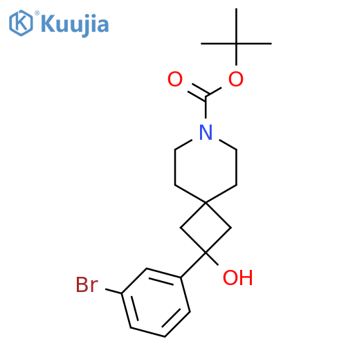 Tert-butyl 2-(3-bromophenyl)-2-hydroxy-7-azaspiro[3.5]nonane-7-carboxylate structure