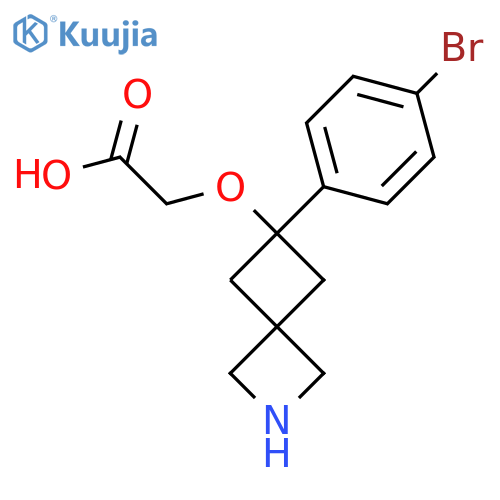 2-{[6-(4-Bromophenyl)-2-azaspiro[3.3]heptan-6-yl]oxy}acetic acid structure