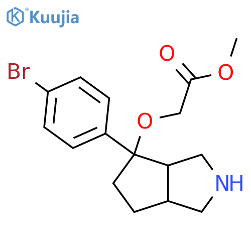 Methyl 2-{[4-(4-bromophenyl)-octahydrocyclopenta[c]pyrrol-4-yl]oxy}acetate structure