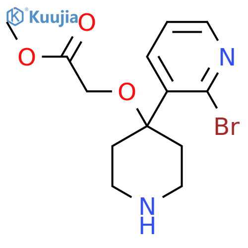 Methyl 2-{[4-(2-bromopyridin-3-yl)piperidin-4-yl]oxy}acetate structure