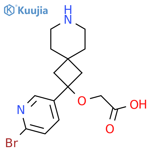 2-{[2-(6-Bromopyridin-3-yl)-7-azaspiro[3.5]nonan-2-yl]oxy}acetic acid structure
