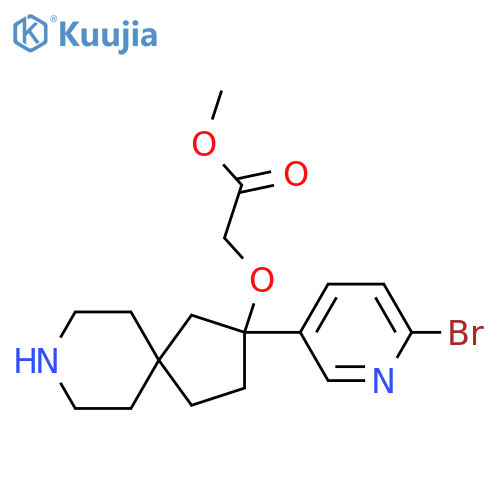 Methyl 2-{[2-(6-bromopyridin-3-yl)-8-azaspiro[4.5]decan-2-yl]oxy}acetate structure