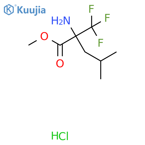 Methyl 2-amino-4-methyl-2-(trifluoromethyl)pentanoate hydrochloride structure
