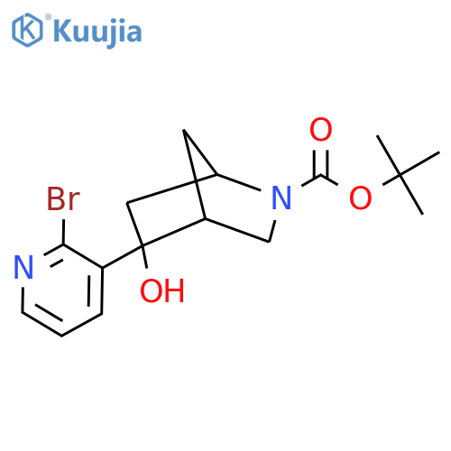 Tert-butyl 5-(2-bromopyridin-3-yl)-5-hydroxy-2-azabicyclo[2.2.1]heptane-2-carboxylate structure