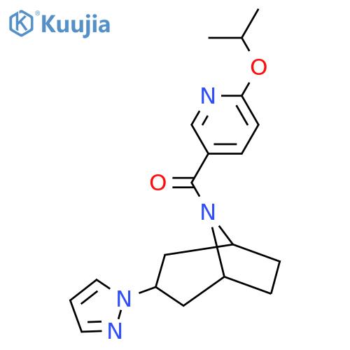8-6-(propan-2-yloxy)pyridine-3-carbonyl-3-(1H-pyrazol-1-yl)-8-azabicyclo3.2.1octane structure