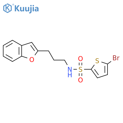 N-[3-(1-benzofuran-2-yl)propyl]-5-bromothiophene-2-sulfonamide structure