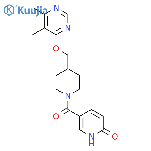 5-(4-{(5,6-dimethylpyrimidin-4-yl)oxymethyl}piperidine-1-carbonyl)-1,2-dihydropyridin-2-one structure
