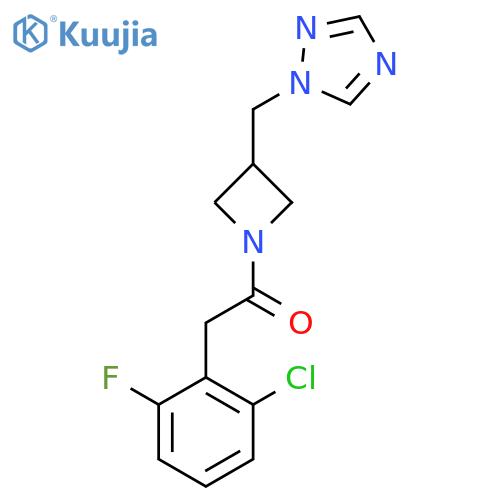 2-(2-chloro-6-fluorophenyl)-1-{3-(1H-1,2,4-triazol-1-yl)methylazetidin-1-yl}ethan-1-one structure