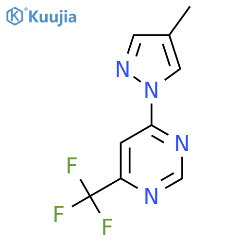 4-(4-methyl-1H-pyrazol-1-yl)-6-(trifluoromethyl)pyrimidine structure
