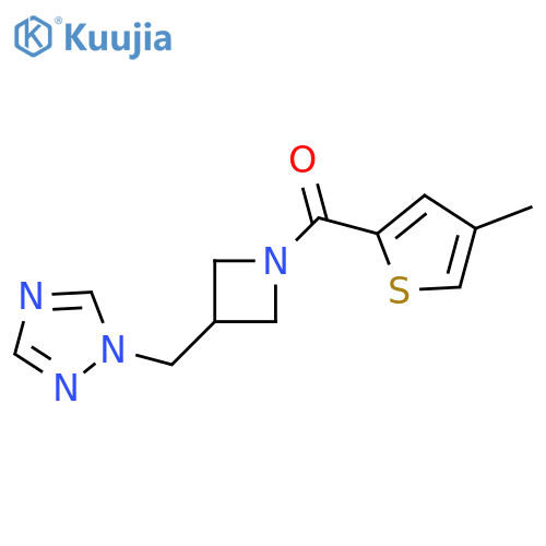 1-{1-(4-methylthiophene-2-carbonyl)azetidin-3-ylmethyl}-1H-1,2,4-triazole structure
