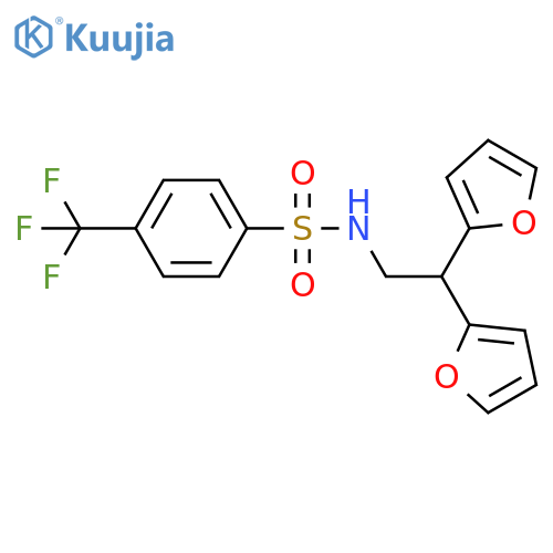 N-[2,2-bis(furan-2-yl)ethyl]-4-(trifluoromethyl)benzene-1-sulfonamide structure