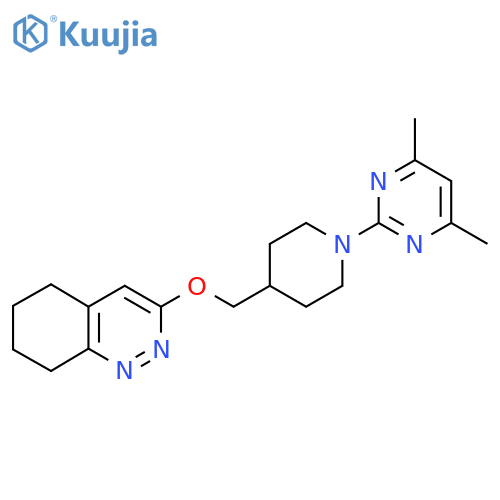 3-{1-(4,6-dimethylpyrimidin-2-yl)piperidin-4-ylmethoxy}-5,6,7,8-tetrahydrocinnoline structure