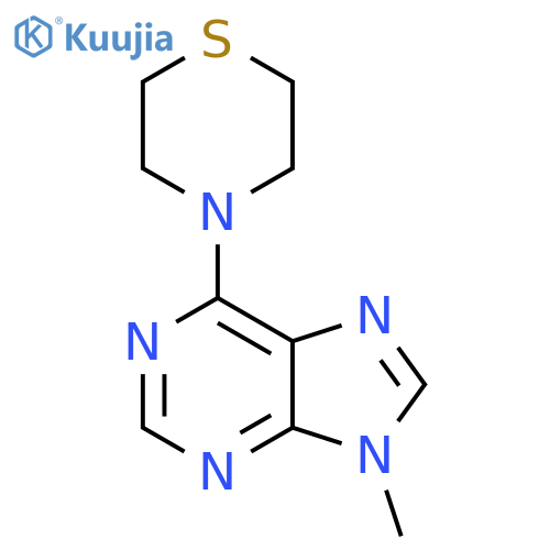 9-methyl-6-(thiomorpholin-4-yl)-9H-purine structure