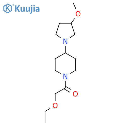 2-ethoxy-1-4-(3-methoxypyrrolidin-1-yl)piperidin-1-ylethan-1-one structure