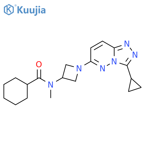 N-(1-{3-cyclopropyl-1,2,4triazolo4,3-bpyridazin-6-yl}azetidin-3-yl)-N-methylcyclohexanecarboxamide structure