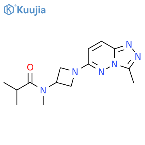 N,2-dimethyl-N-(1-{3-methyl-1,2,4triazolo4,3-bpyridazin-6-yl}azetidin-3-yl)propanamide structure