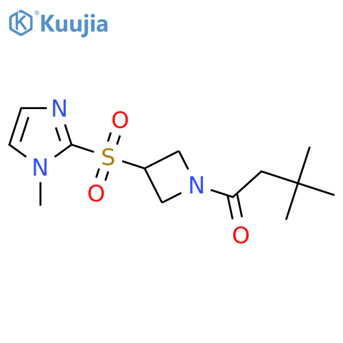 3,3-dimethyl-1-{3-(1-methyl-1H-imidazol-2-yl)sulfonylazetidin-1-yl}butan-1-one structure