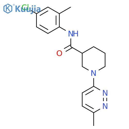 N-(4-chloro-2-methylphenyl)-1-(6-methylpyridazin-3-yl)piperidine-3-carboxamide structure