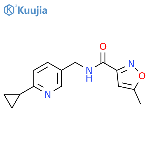 N-(6-cyclopropylpyridin-3-yl)methyl-5-methyl-1,2-oxazole-3-carboxamide structure