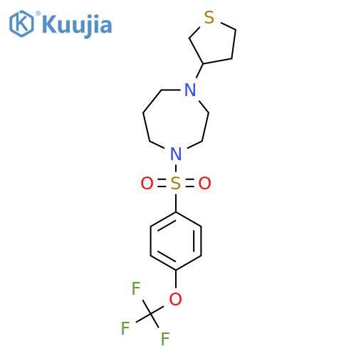 1-(thiolan-3-yl)-4-4-(trifluoromethoxy)benzenesulfonyl-1,4-diazepane structure