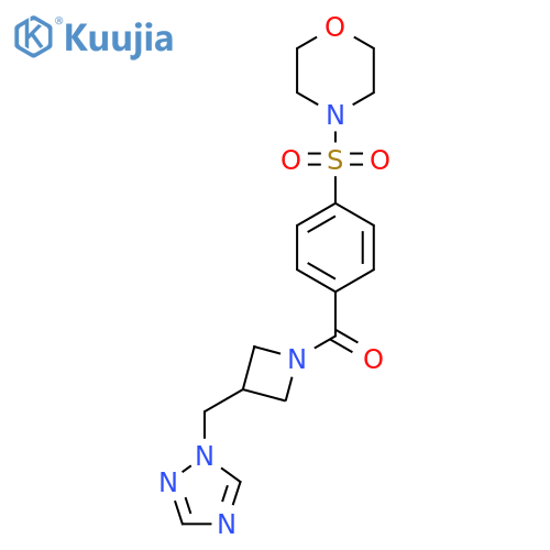 4-(4-{3-(1H-1,2,4-triazol-1-yl)methylazetidine-1-carbonyl}benzenesulfonyl)morpholine structure