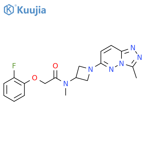 2-(2-fluorophenoxy)-N-methyl-N-(1-{3-methyl-1,2,4triazolo4,3-bpyridazin-6-yl}azetidin-3-yl)acetamide structure