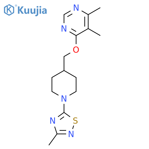 4,5-dimethyl-6-{1-(3-methyl-1,2,4-thiadiazol-5-yl)piperidin-4-ylmethoxy}pyrimidine structure