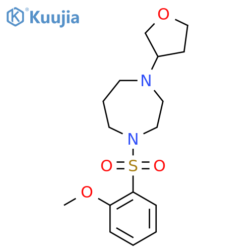 1-(2-methoxybenzenesulfonyl)-4-(oxolan-3-yl)-1,4-diazepane structure