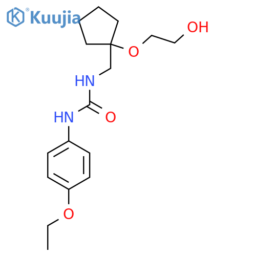 1-(4-ethoxyphenyl)-3-{1-(2-hydroxyethoxy)cyclopentylmethyl}urea structure