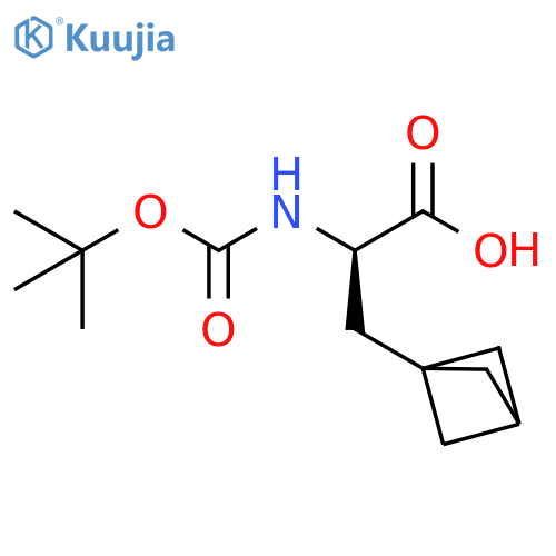 Bicyclo[1.1.1]pentane-1-propanoic acid, α-[[(1,1-dimethylethoxy)carbonyl]amino]-, (αR)- structure
