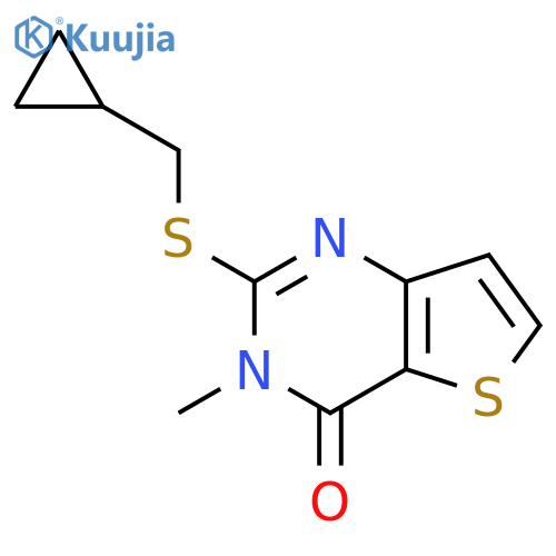 2-[(cyclopropylmethyl)sulfanyl]-3-methyl-3H,4H-thieno[3,2-d]pyrimidin-4-one structure