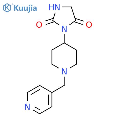 3-{1-[(pyridin-4-yl)methyl]piperidin-4-yl}imidazolidine-2,4-dione structure