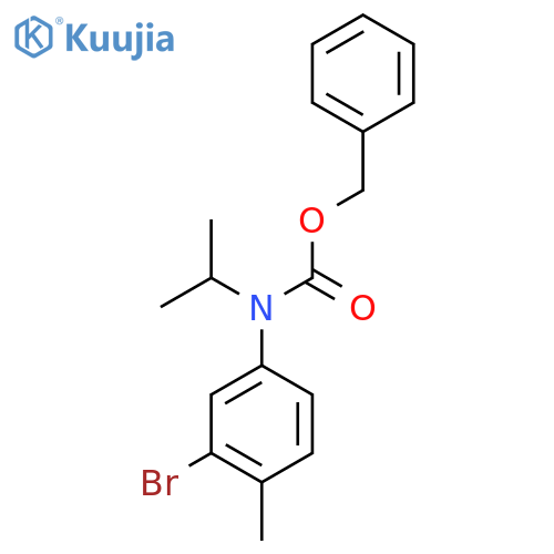 benzyl N-(3-bromo-4-methylphenyl)-N-(propan-2-yl)carbamate structure