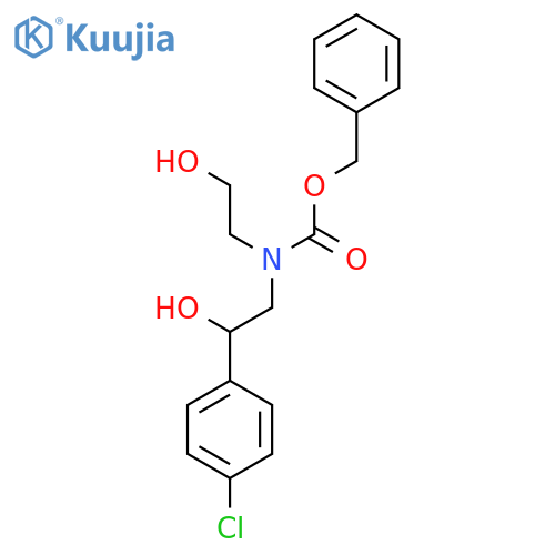 benzyl N-[2-(4-chlorophenyl)-2-hydroxyethyl]-N-(2-hydroxyethyl)carbamate structure